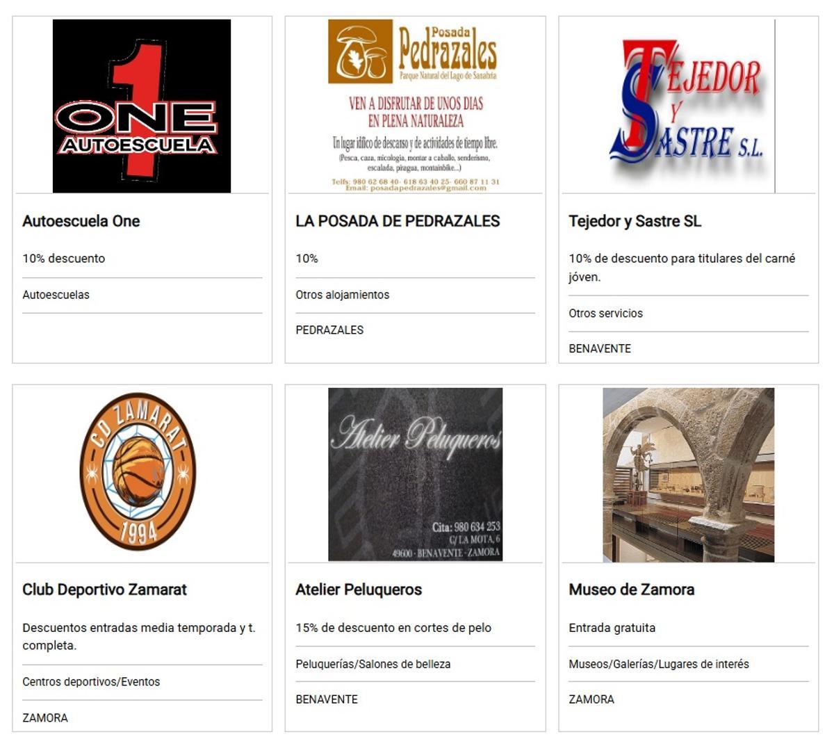 Promociones y descuentos en Zamora con el carné joven de Castilla y León.