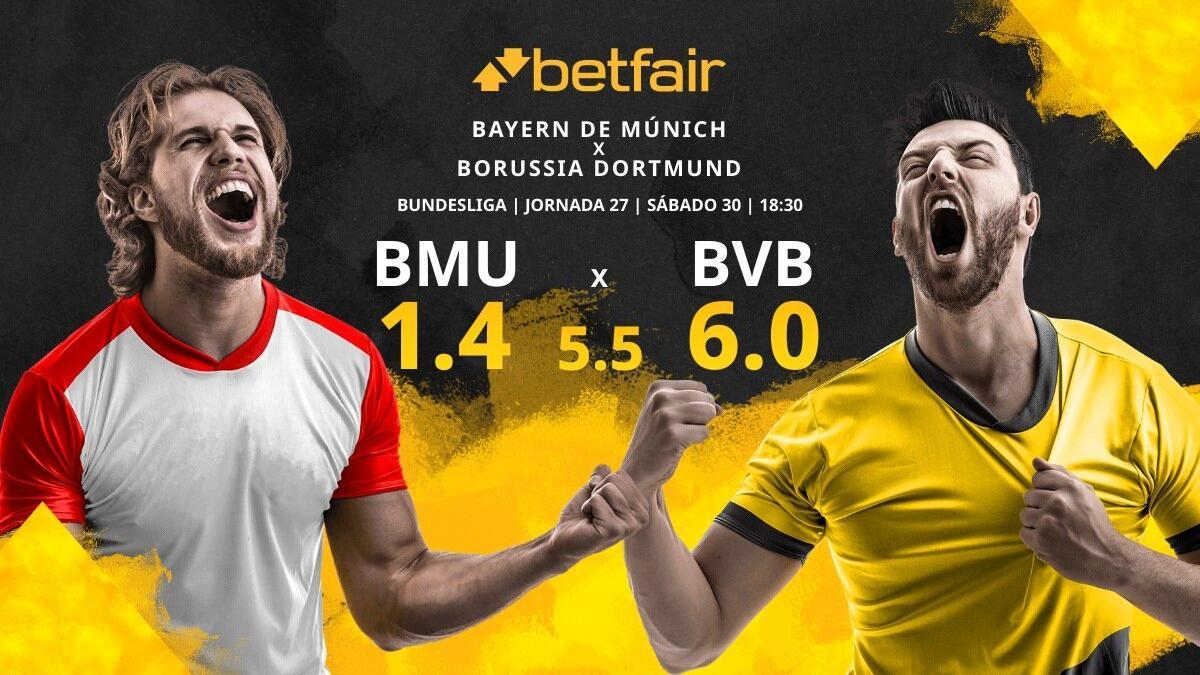 Bayern de Múnich vs. Borussia Dortmund: horario, TV, estadísticas, clasificación y pronósticos