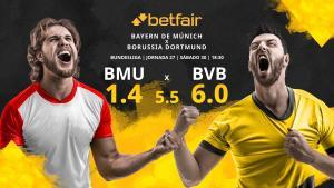 Bayern de Múnich vs. Borussia Dortmund: horario, TV, estadísticas, clasificación y pronósticos
