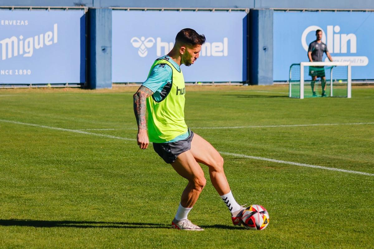 Dioni, durante un entrenamiento.