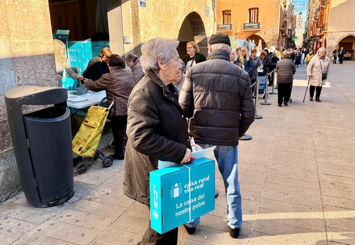Un grupo de jubilados en Vila-real, el pasado diciembre