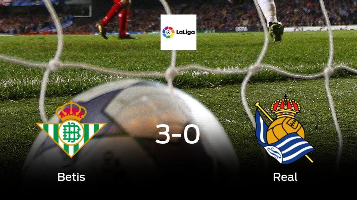 El Real Betis se hace con los tres puntos tras golear a la Real Sociedad en casa (3-0)