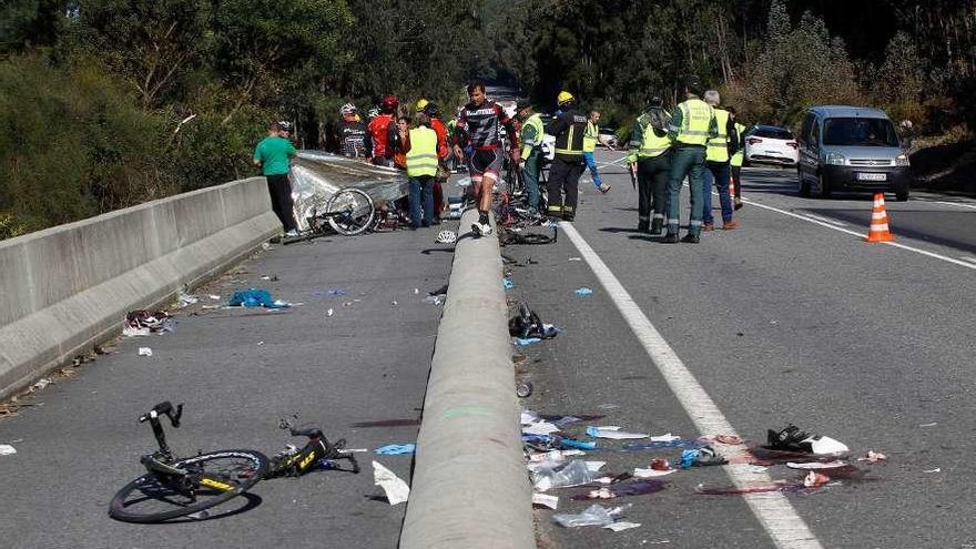 El accidente ocurrió en marzo de 2016 en la PO-552 en A Guarda. // Ricardo Grobas