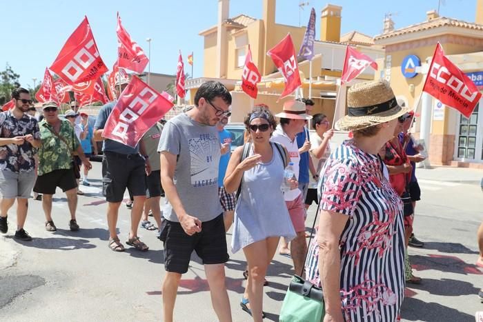 Protesta del sector de la hostelería en La Manga