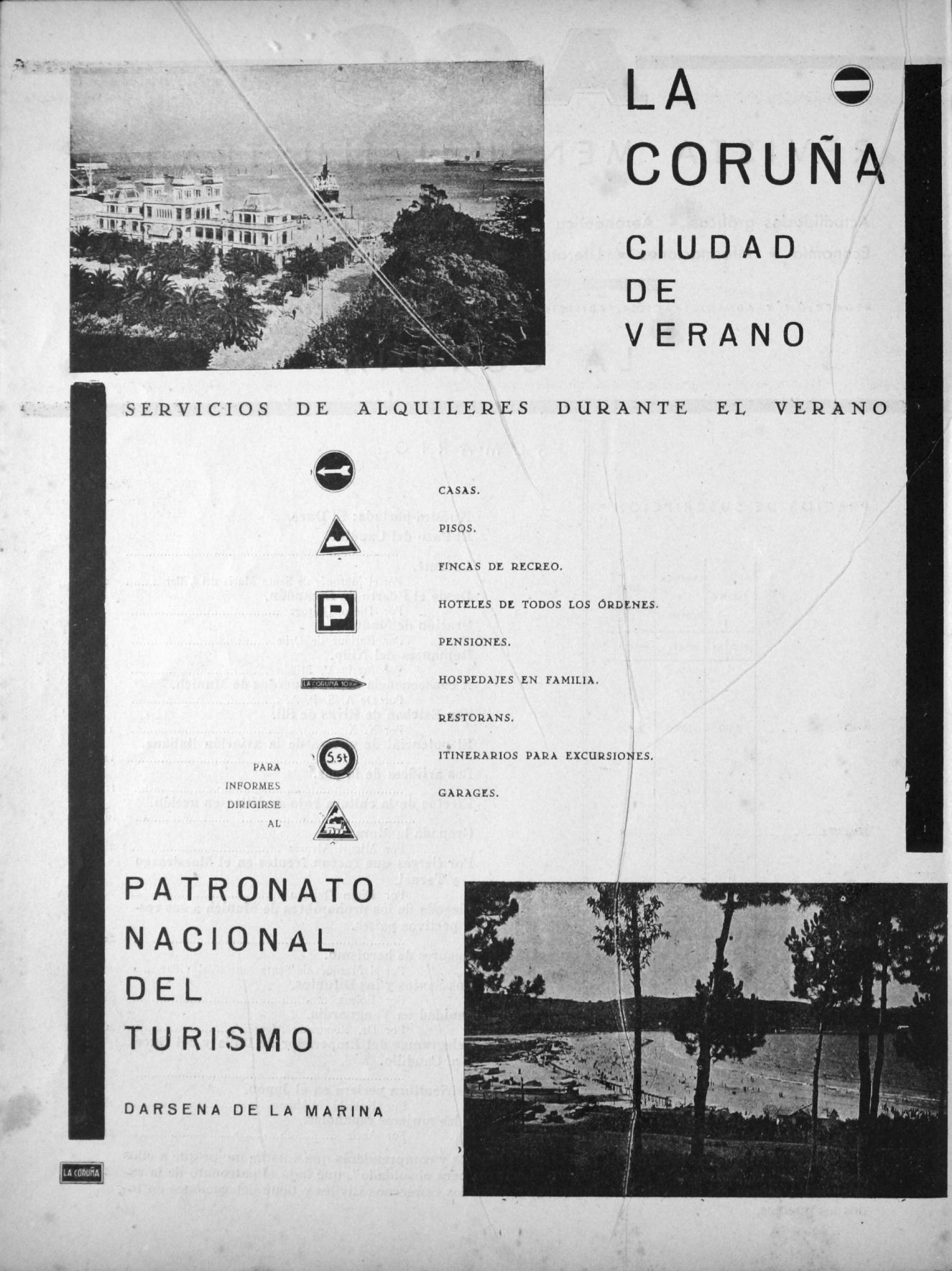 Anuncio invitando al veraneo en A Coruña