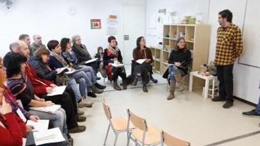 Un moment de l&#039;assemblea a l&#039;Escola 9 de Quart.