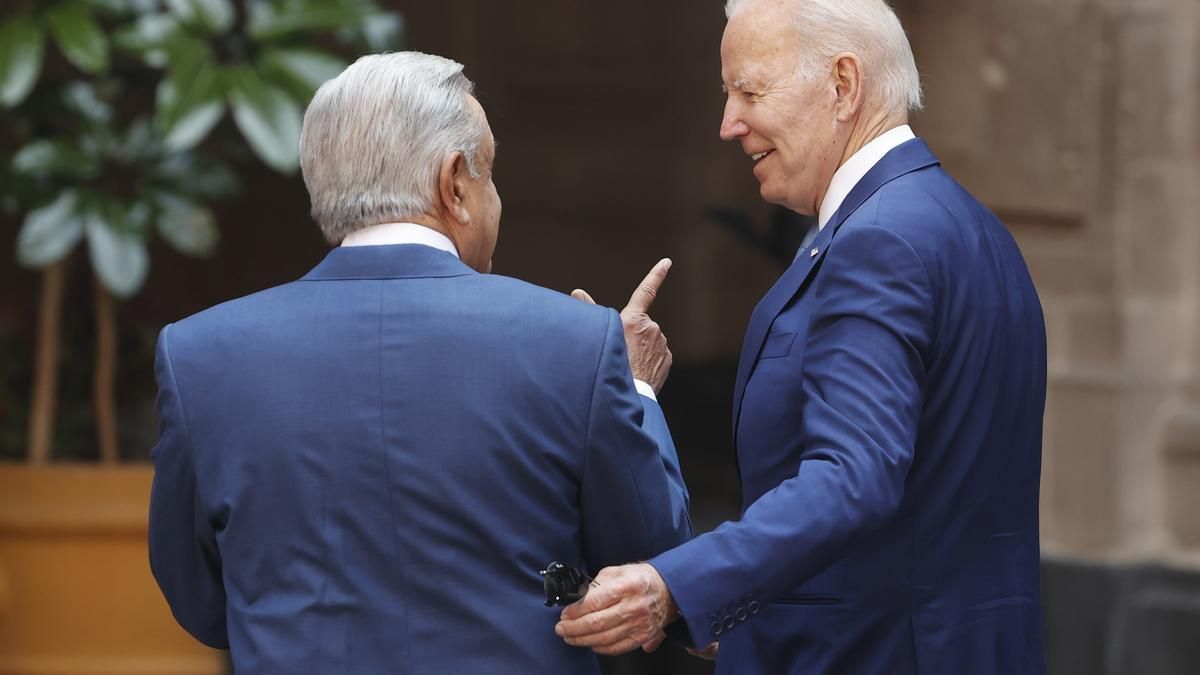 Biden y López Obrador, en la Cumbre de los 'Tres Amigos'.