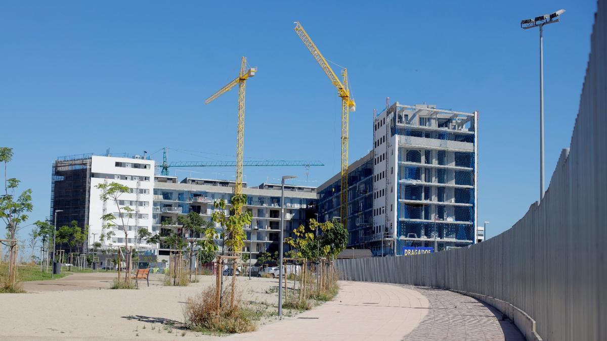 Viviendas en construcción en una imagen de archivo.