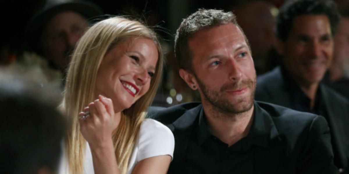 FILE - This Jan. 11, 2014 file photo shows actress Gwyneth Paltrow, left, and her husband, singer Chris Martin at the 3rd Annual Sean Penn & Friends Help Haiti Home Gala in Beverly Hills, Calif. Paltrow and Martin are separating after 11 years of marriage. A message posed on the 41-year-old actress’ blog Tuesday, March 25, says that the couple has come to the conclusion that while we love each other very much we will remain separate. Paltrow and the 37-year-old musician married in 2003. The couple has two children, 9-year-old daughter Apple and 7-year-old son Moses. (Photo by Colin Young-Wolff /Invision/AP, File)