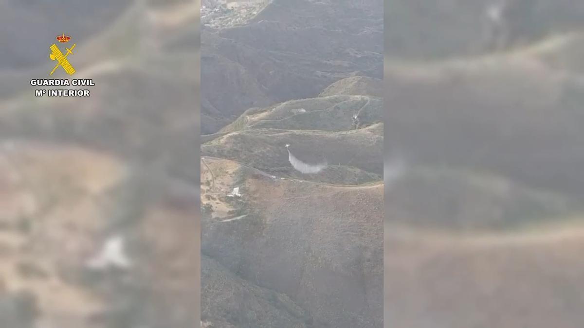 El incendio de Telde, a vista de pájaro