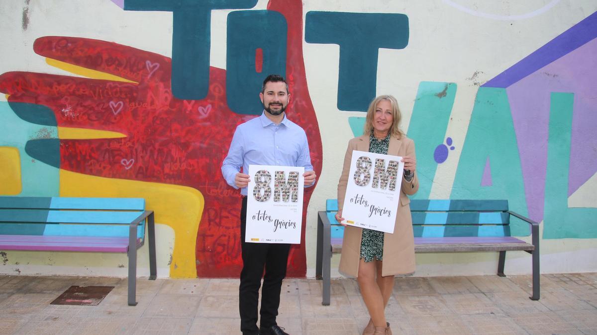 Samuel Falomir y Tica Pons con el cartel de este año