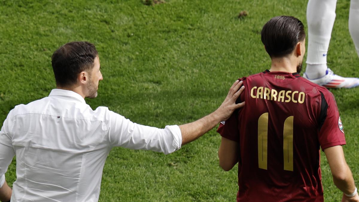 Yannick Carrasco, con la selección belga