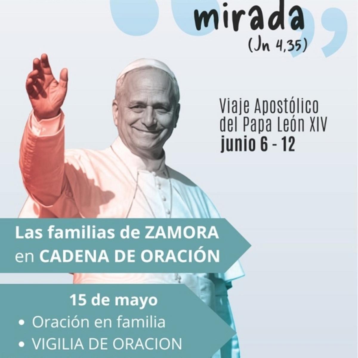 cartel promocional de la visita papal.