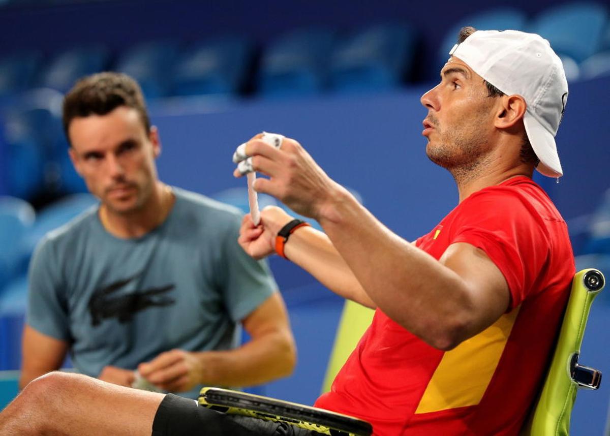Entrene Rafa Nadal y Bautista en Australia para Co