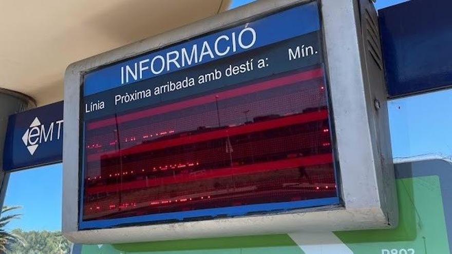 La EMT de Palma invierte dos millones en instalar 227 pantallas informativas y un nuevo gestor de contenidos