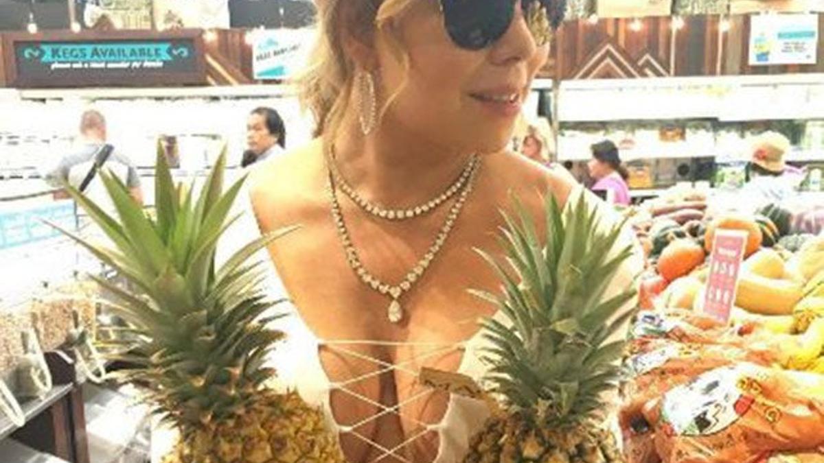 Así de discreta va Mariah Carey al supermercado