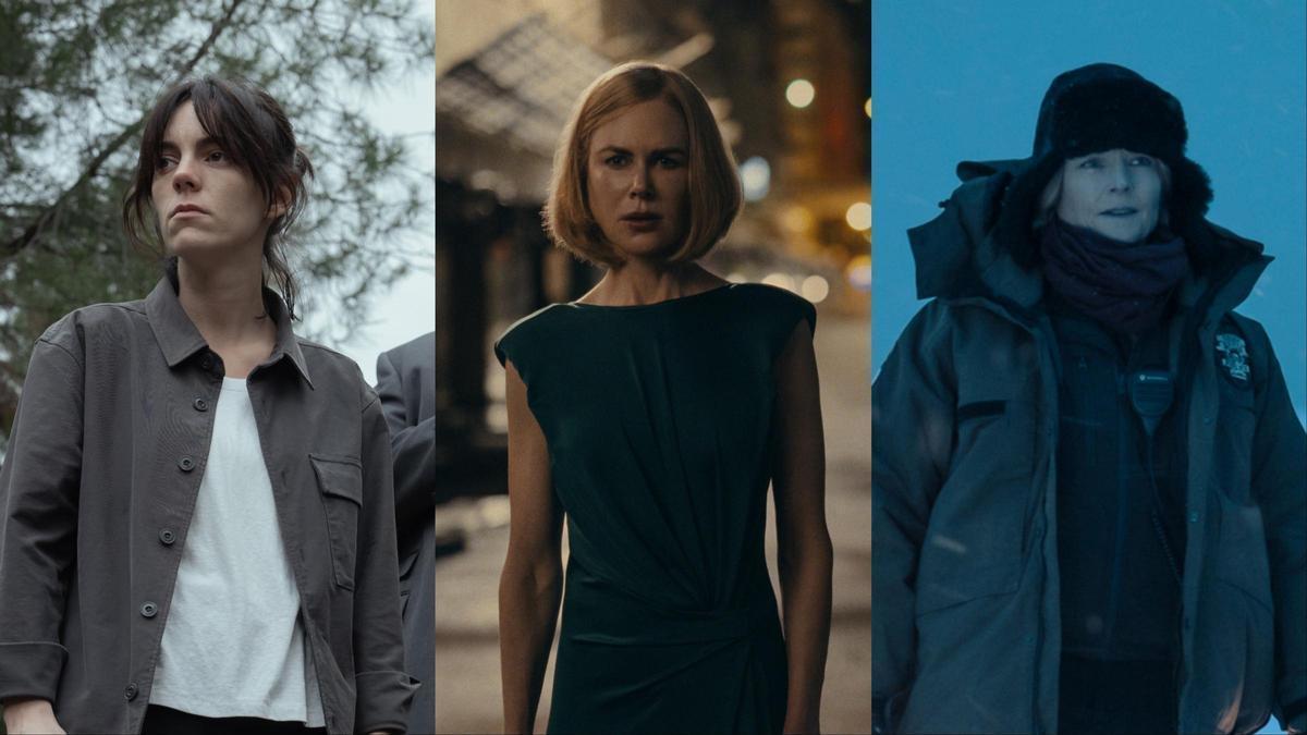 Vicky Luengo en 'Reina Roja', Nicole Kidman en 'Expatriadas' y Jodie Foster en 'True detective: Night Country'.