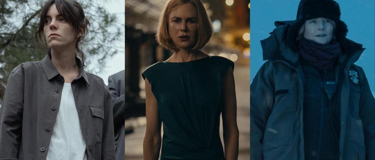 Vicky Luengo en Reina Roja, Nicole Kidman en Expatriadas y Jodie Foster en True detective: Night country.