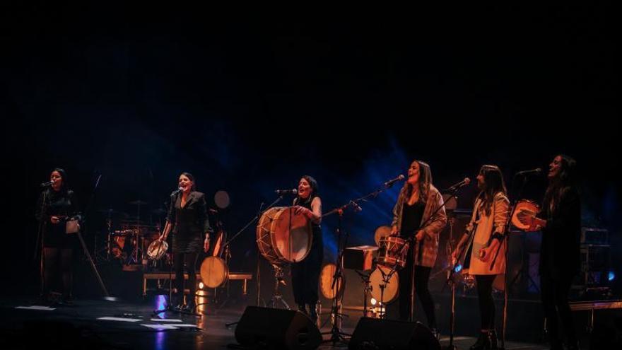 Un momento del concierto de fin de gira de Tanxugueiras en el Pazo da Cultura, dentro de Culturgal.   | // ROCÍO CIBES