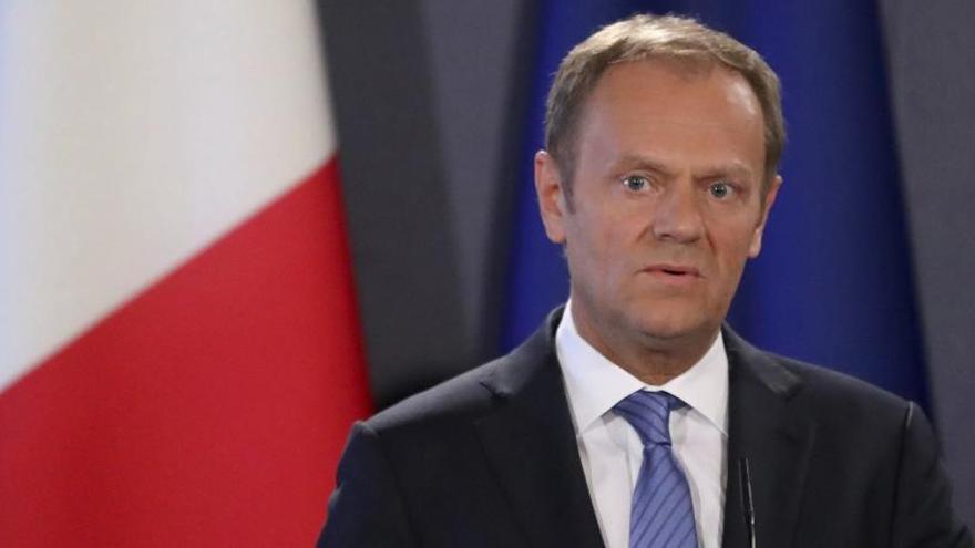 Donald Tusk, este viernes en La Valeta (Malta).