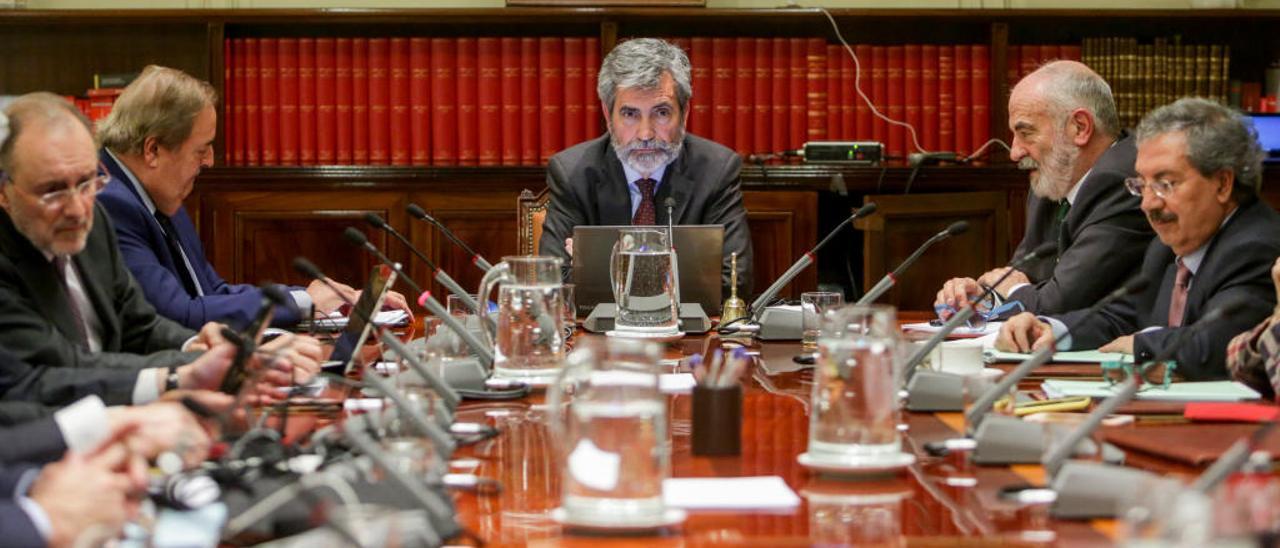 Reunión del CGPJ, con Lesmes a la cabeza.