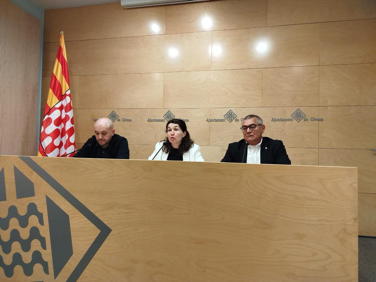 Una imatge de la roda de premsa d'aquest divendres.