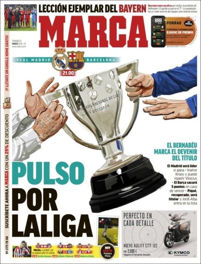 Esta es la portada de Marca del domingo 1 de marzo