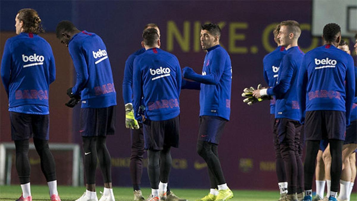 Último entrenamiento del conjunto azulgrana antes de recibir al Celta