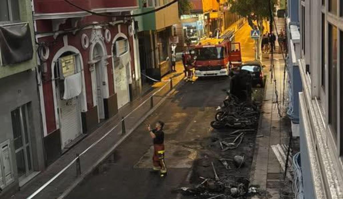 Fotografía de la zona calcinada tras el incendio.