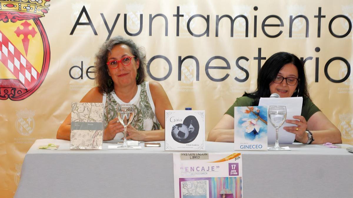 Chus García y Carmen Real en la presentación de ‘Encaje’