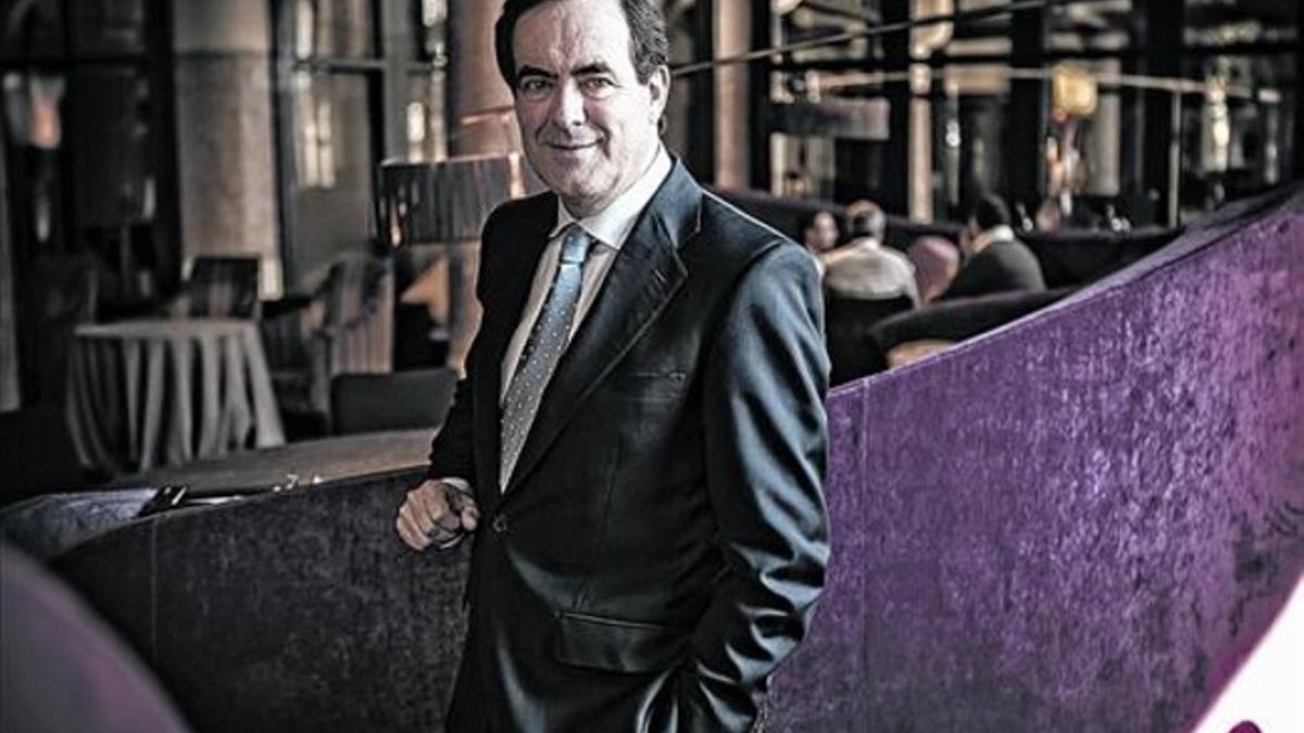 José Bono, minutos antes de la entrevista, el pasado jueves en el hotel Casa Fuster de Barcelona.