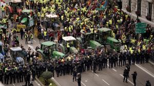 Manifestación de agricultores en Madrid, en imágenes