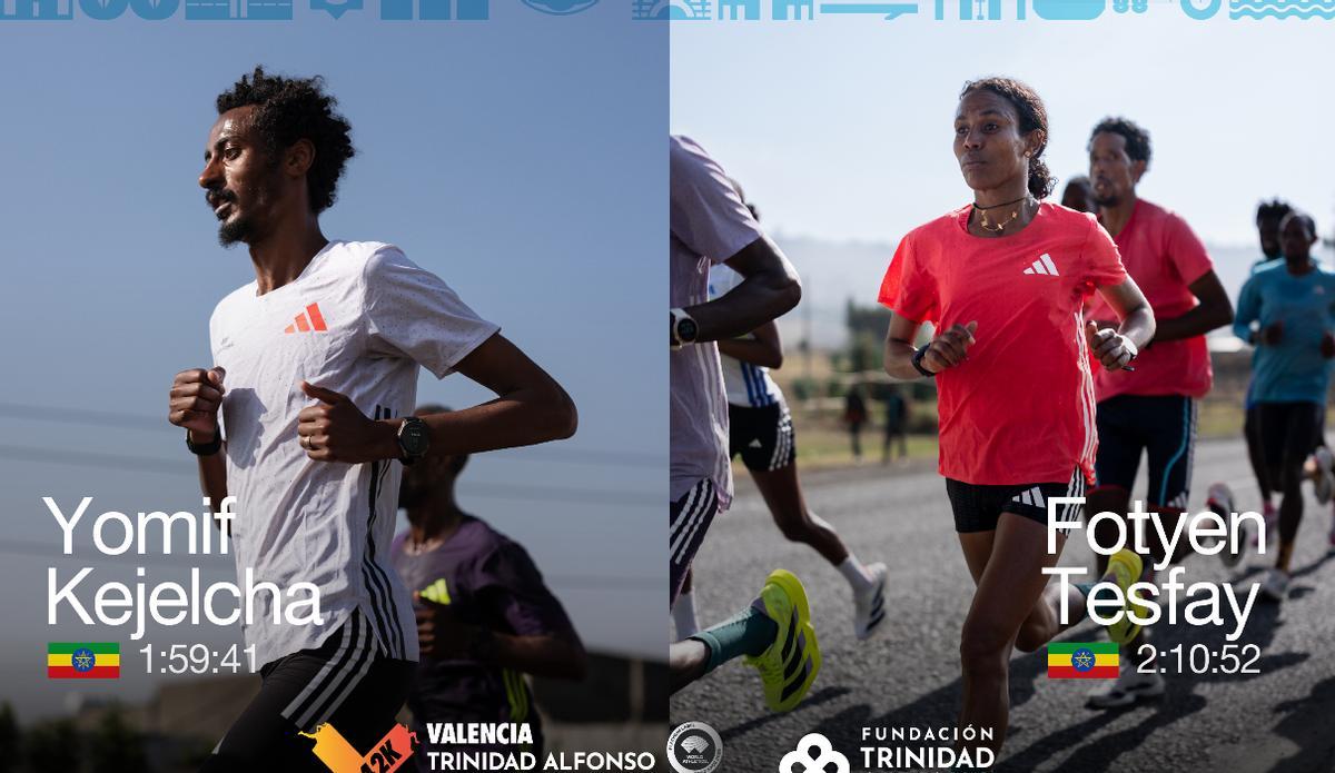 Kejelcha y Tesfay encabezan una lista de élite con grandes objetivos para Maratón Valencia 2026.