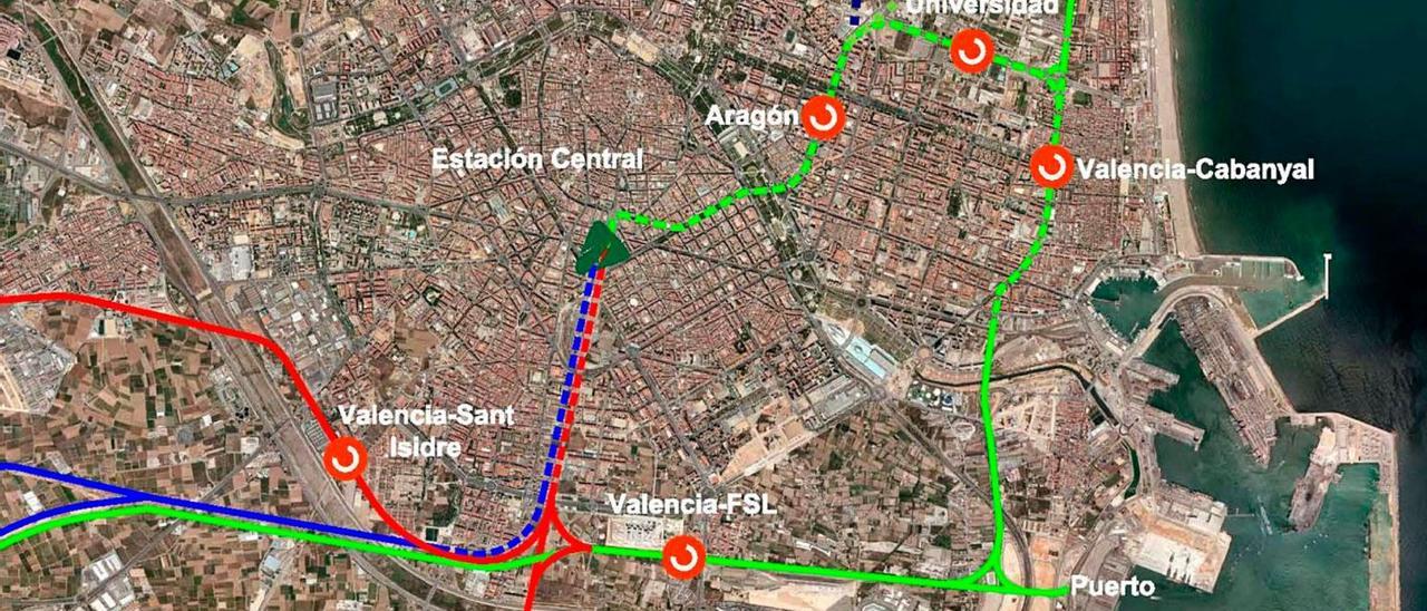 La alternativa del AVE que  salva la huerta protegida tiene un coste de 2.265 millones