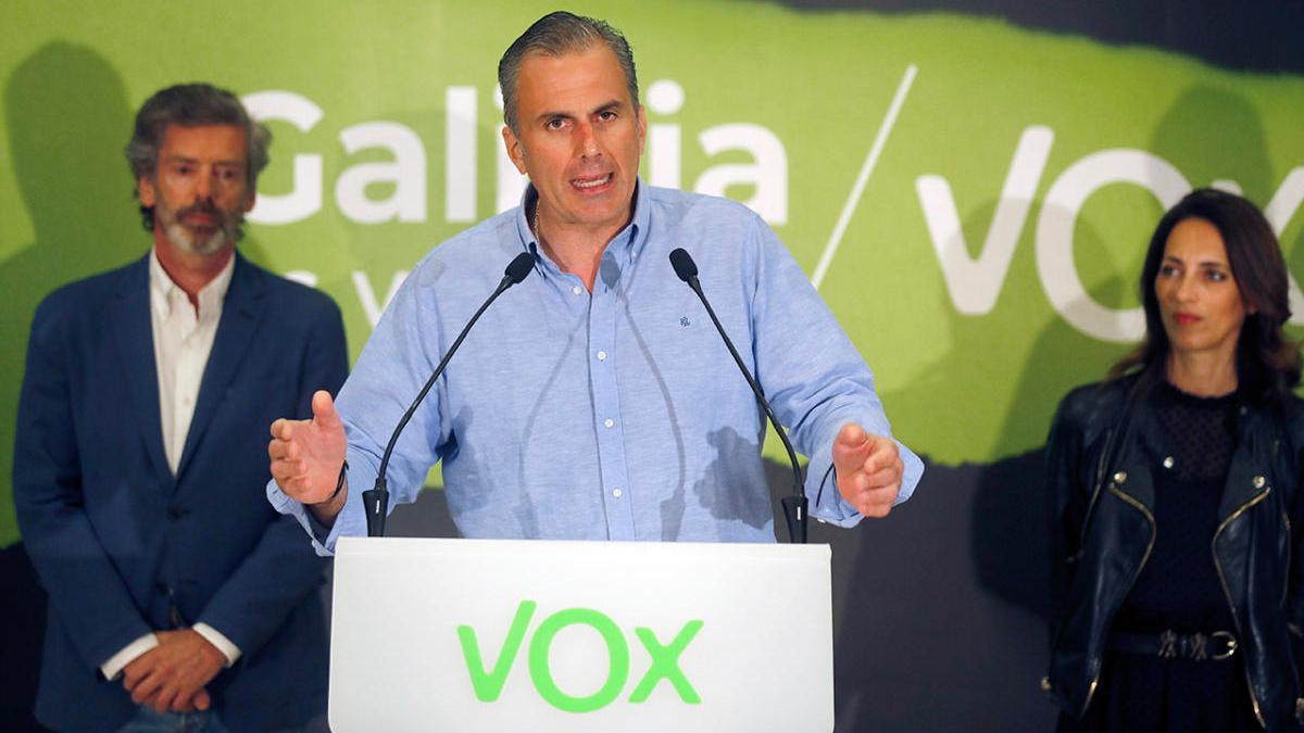 Javier Ortega Smith tras conocer los resultados de VOX en las elecciones gallegas