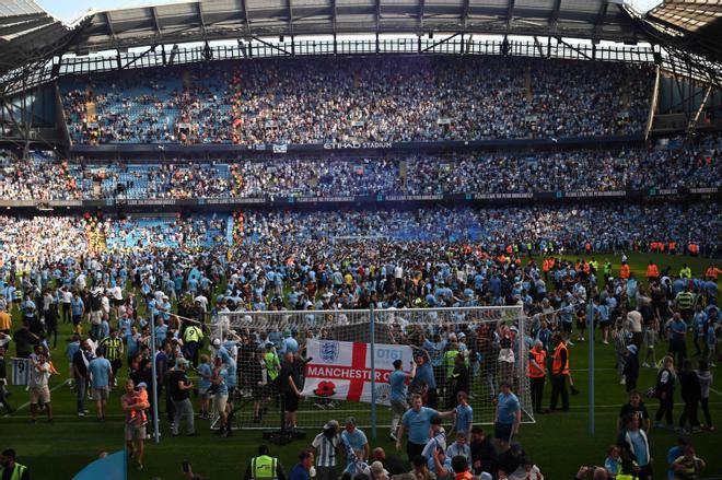 Así ha sido la loca celebración de la Premier League en el Etihad Stadium