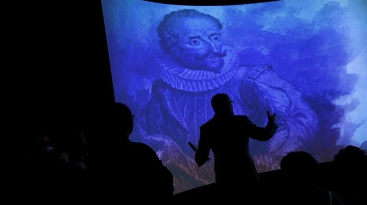 Imagen de la exposición 'Cervantes: de la vida al mito', en la Biblioteca Nacional de Madrid.
