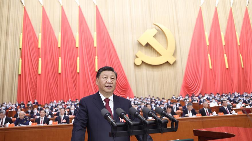 Xi Jinping pronuncia su discurso durante el XX Congreso del Partido Comunista chino