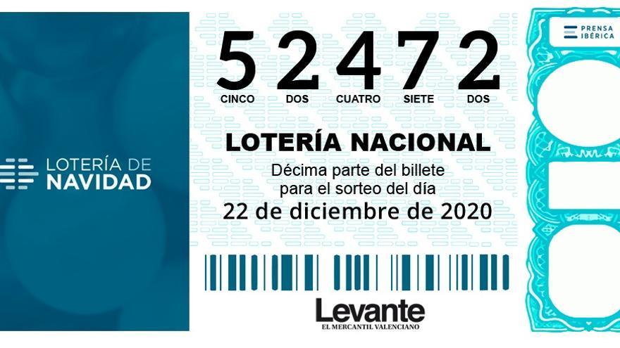 Tercer premio de la Lotería de Navidad 2020.