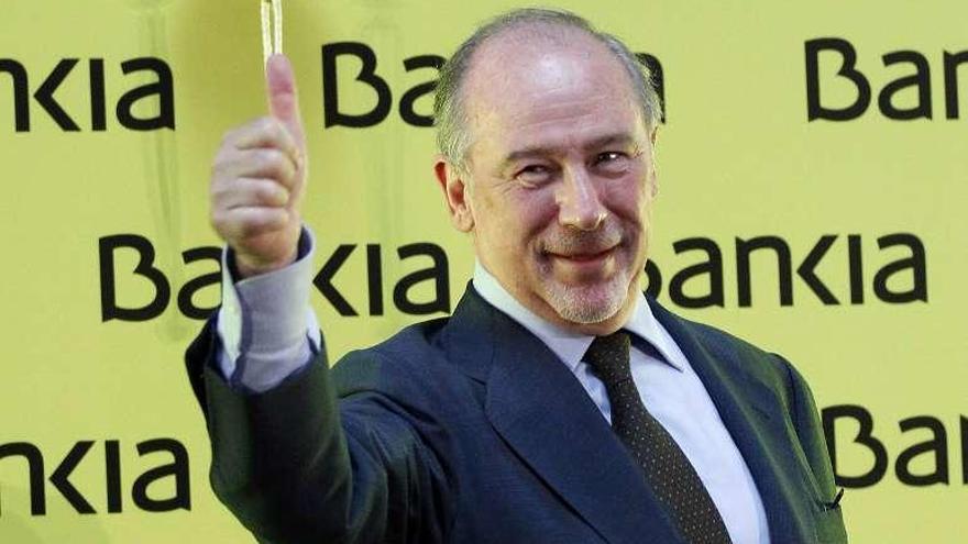 Rodrigo Rato, en el debut de Bankia en Bolsa en el año 2011.