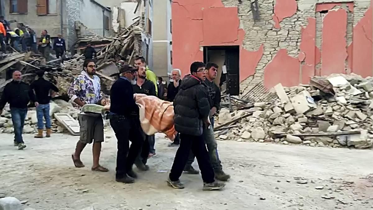 Imágenes del terremoto de Italia