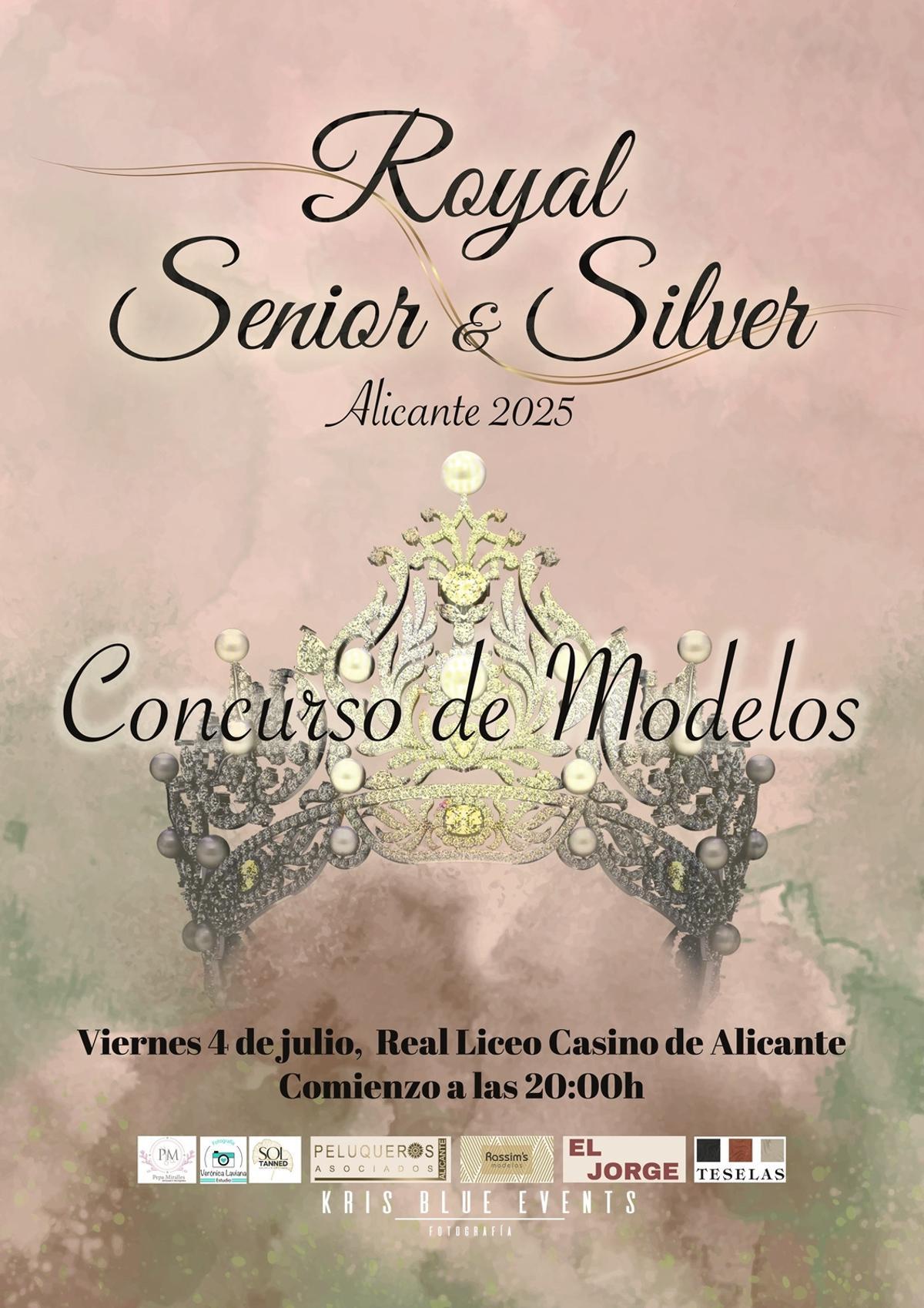 Cartel oficial de la gala Royal Senior &amp; Silver que se celebrará en Alicante