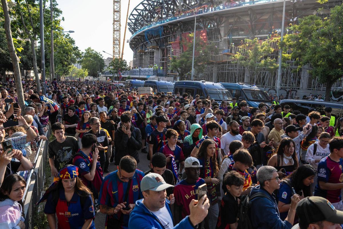 La rúa del Barça por las calles de Barcelona