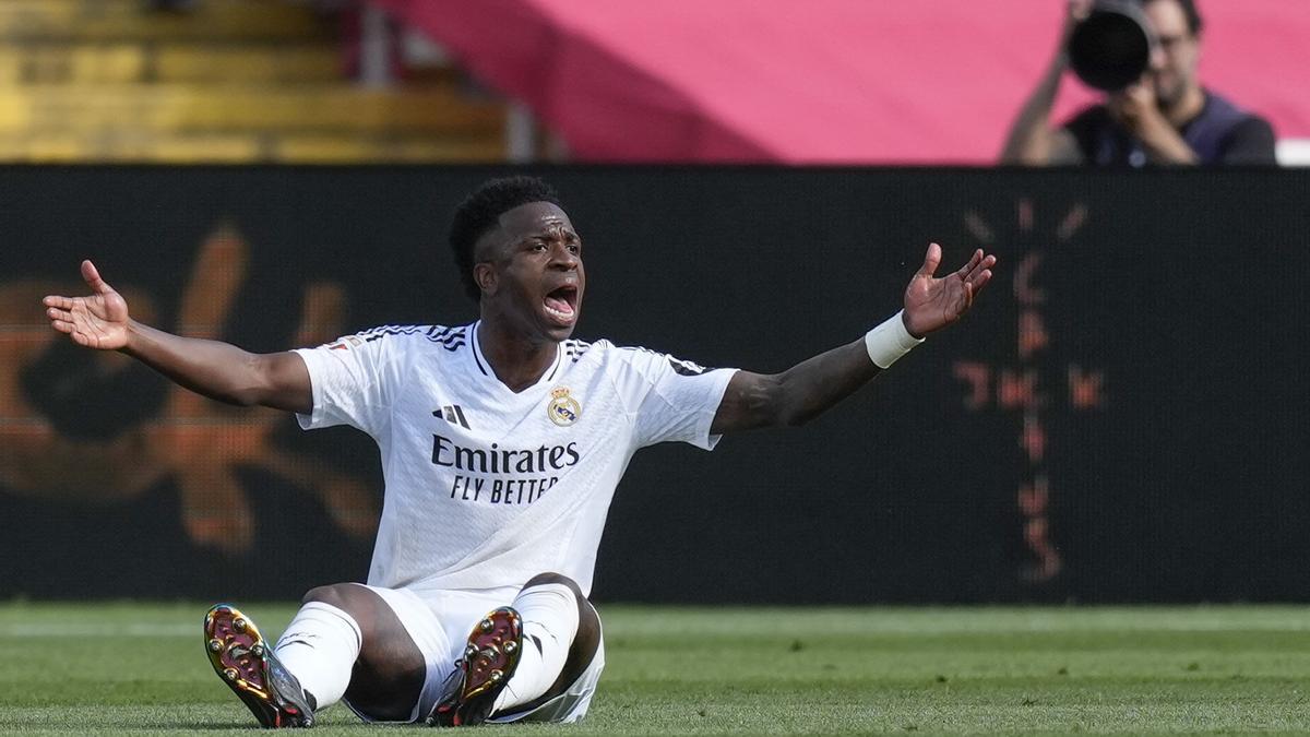 Vinicius, durante el clásico Barça-Madrid.
