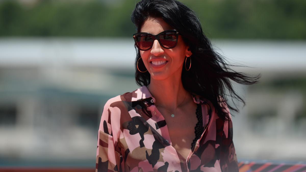 La directora, este domingo en el Muelle Uno.