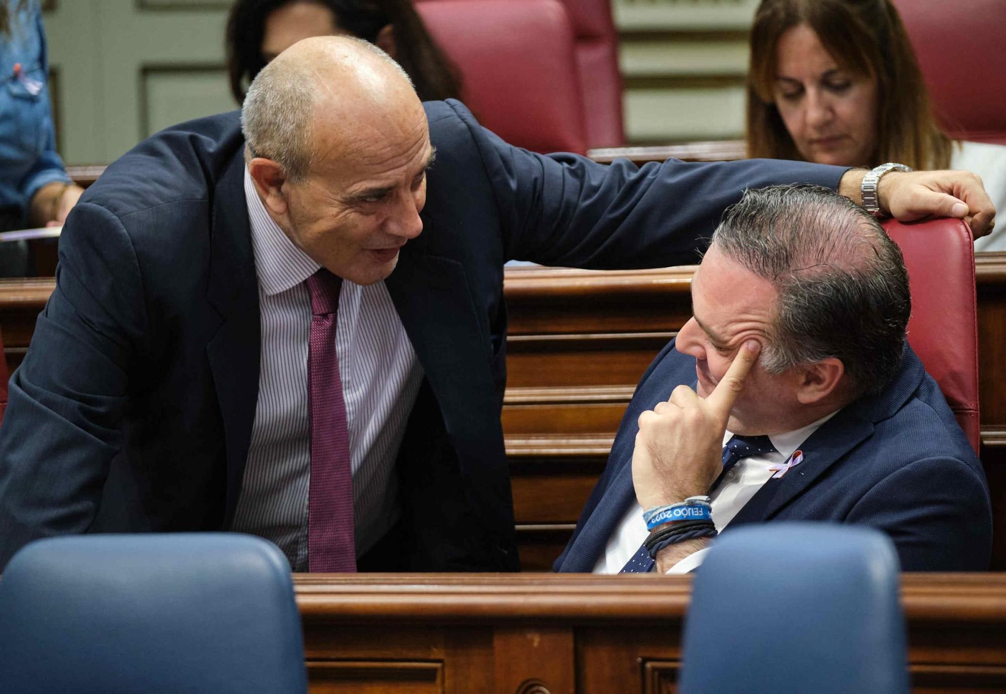 Sesión plenaria del Parlamento de Canarias.