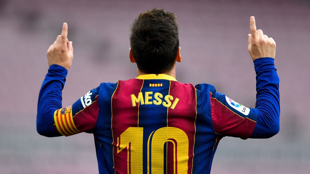 Leo Messi celebra su último gol contra el Celta el pasado 26 de mayo en el Camp Nou
