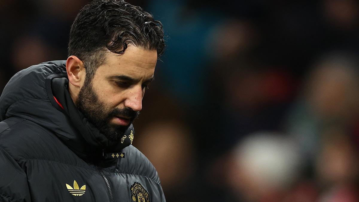 El entrenador del Manchester United, Ruben Amorim decepcionado tras el partido ante el Wolverhampton Wanderers