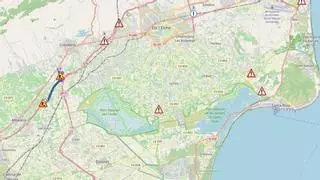 La DGT actualiza el estado de las carreteras de Alicante tras el paso de la dana Adam: cuatro tramos cerrados tras las fuertes lluvias