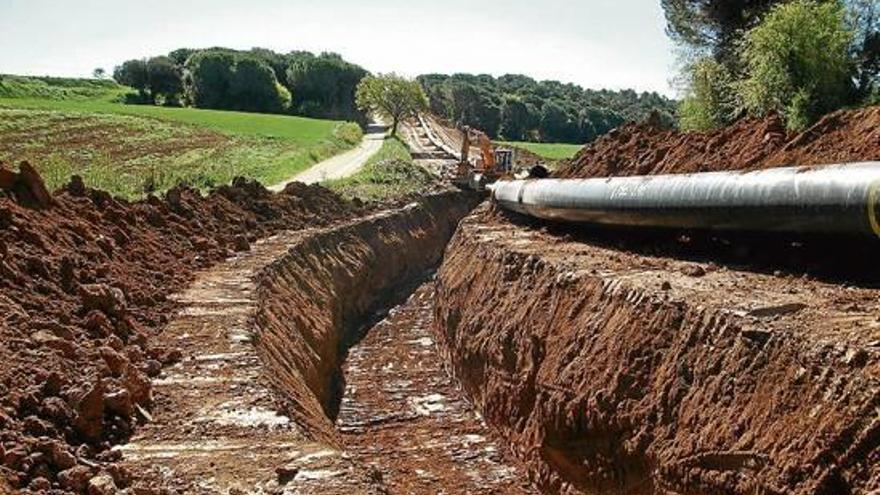 Imatge de les obres del MidCat al seu pas pel Vallès l&#039;any 2009, poc abans d&#039;arribar a Hostalric